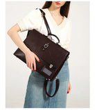 Qfdian Fashion Vintage Pu Leather Messenger Bag Jk Women Luxury Design Shoulder Crossbody Bags Casual Students Backpacks Y2k Aesthetic