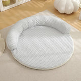 Qfdian  Round Cooling Pet Mat (Dog Beds/Mats) Breathable Ice Silk Mat Non Slip Summer Pad for Dogs Cats Multi Sizes 50-90cm Washable