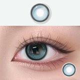 Qfdian Colored Contact Lenses with degree Power Cosmetic Purple Annual Contact Lens 1year grey Make Up lens