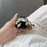 Qfdian  Irregular smudged plaque with flower pendant, suitable for AirPods4 protective case Apple 1/3 wireless bluetooth headset