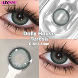 Qfdian  1 Pair Yearly Beauty Fashion Lenses Colored Contact Lenses for Eyes Blue Eyes Lenses Natural  Gray Lens Brown Lens