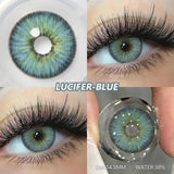 Qfdian  2pcs Blue Green Contact Lenses Yearly New Colored Lens Brown Natural Cosmetic Gray Big Eyes Korean Student Beauty Pupil
