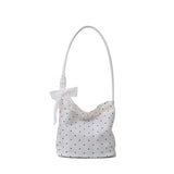 Qfdian  Luxury Design All Match Dot Shoulder Bags Sweet Y2k Aesthetic Casual Handbags Fashion Chic Women Streetwear Simple Underarm Bag