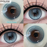 Qfdian  Daily Disposable 10PCS Colored Contact Lenses for Eyes Myopia Lens Beauty Pupils Eye Lenses Fashion Blue Purple Lenses