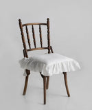 Qfdian Ruffles Chair Cushion Cover,100% Cotton Boho Chair Pad Slipcover Suitable for Living Room Dining Chair Pat, Stylish Seat