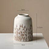 Qfdian  Countryside Style Ceramic Small Vase Lavender Water Nourishing Vase Living Room Table Decoration and Accessories Home Decoration