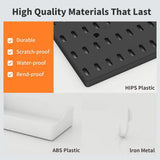 Qfdian Pegboard Combination Wall Organizer Kit and Accessories,Wall Mount Display Peg Board Panel Organizer and Storage for Home Office