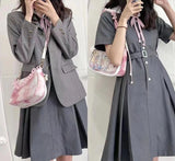 Qfdian Fashion Sweet Lolita Chic Women's Handbags Luxury Design Pleated Bow Chain Underarm Bag Casual Transparent Ins Shoulder Ita Bags