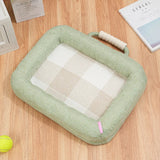 Qfdian  Portable Summer Cooling Removable Washable Pet Bed Mat Dog Cat Cushion for Sleeping Breathable Comfortable and Durable Daily Use