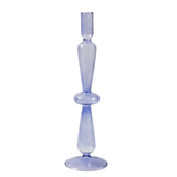 Qfdian Taper Candle Holders Glass Candlesticks for Home Wedding Table Decoration Glass Vase Table Bookshelf Candles Stand