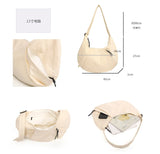 Qfdian High-capacity Solid Simple Shoulder Bags Men Women Nylon Casual Travel Hobo Bag Y2k Aesthetic Vintage Casual Handbags Crossbody