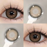 Qfdian 1 Pair Natural Color Contact Lenses Korean Brown Lenses Beauty Fashion Gray Lense Blue Lenses with High Quality Lens