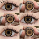 Qfdian  NEW Color Contact Eye Color Lenses Makeup Natural Black Lens Cosmetics Pink Eyes Lenses Woman Makeup Blue Beauty Contacts