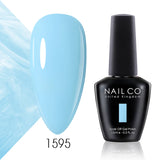 Qfdian  15ml 334 Blue Pink Colors Nail Gel Polish Soak Off UV LED Nail Lacquer Varnish Semi Permanent Nail Art Gel For Nail Art