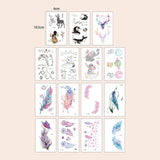 Qfdian  15pcs Luminous Glowing Waterproof Temporary Tattoo Sticker Fresh Wing Butterfly Animal Fake Tatto Flash Tatoo for Women men