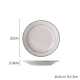 Qfdian  Ceramic Kitchen Accessories, Western Steak Dinner Plates, Dessert Snack Fruit Salad  Tableware, Wedding Restaurant Supplies, 1Pc