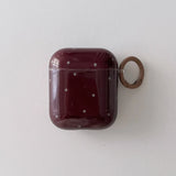 Qfdian ins simple style coffee colored wine red khaki soft earphone shockproof bumper funda case for airpods 1 2 3 pro 2 silicone cover