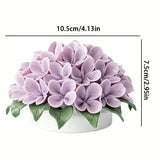 Qfdian  Ceramics Hydrangea Flower Aroma Holder Incense Holder Teahouse Incense Burner Ornament Reed Diffuser Stand Home Fragrance Gifts