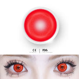 Qfdian 1pair Cosplay Koi Blue Green Pink Red Brown Violet Contact Lenses Halloween Scary Softlens 14.5mm