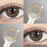 Qfdian 1 Pair Brown color Contact Lenses for Eyes Blue Lenses Gray contact Lenses eye makeup Eye Cosmetics