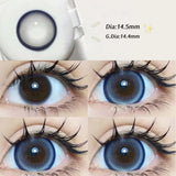 Qfdian  2pcs Big Black Contact Lenses for Eyes Fast Shipping Beauty Pupils Pearl Series Color Eye Lens Comestic Blue Green Lens