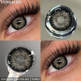 Qfdian  2pcs Blue Color Contact Lenses for Eyes High Quality Brown Natural Lens Green Pupils Korean Soft Lens Cosmetic Yearly