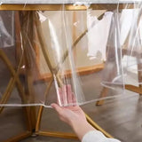 Qfdian  1pc Practical PVC Tablecloth Oil Proof European Style Desk Mat Transparent Rectangular/Square Table Runner Coffee Table ﻿