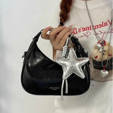 Qfdian Luxury Design Top-Handle Bag Women Office Lady Elegant Casual Shoulder Handbags Fairy Y2k Aesthetic Fashion Chic Crossbody Bags