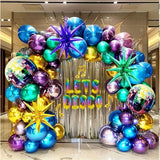 Qfdian  110pcs Metallic Different Color Balloon Arch Set Suitable for Parties, Disco-themed Parties, Birthdays Party,Christmas,Wedding