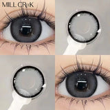Qfdian Colored Contact Lenses for Eyes Natural Beauty Color Lens Eyes Lenses for Eyes Grey Blue Lenses with Diopter Yearly Cosmetics