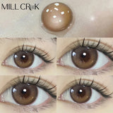 Qfdian Colored Contact Lenses Myopia Lenses with Diopters Cosmetic Contact Lens Wholesale 100 pcs Yearly Eye Beautiful Pupil Makeup