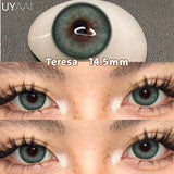 Qfdian  Color Contact Lenses NEW iD Series Beauty Green Lens Makeup Colorcon Fashion Black Eyes Lens Natural Brown Lenses For Eyes