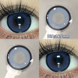 Qfdian  2pcs Cyberpunk Blue Contact Lenses for Eyes Fashion Color Pupils Beauty Eye Color lenses Natural Gray Lens Myopia Lenses