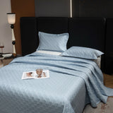 Qfdian 3Pcs Luxury Lyocell Cotton Soft Silky Embossing Quilted Bedspread, Bed Cover, Mattress Topper Coverlet, Bed Sheet, Pillowcases