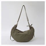 Qfdian Nylon Vintage Women Trendy Shoulder Bag Grunge Fashion Casual All Match Handbags Y2k Aesthetic Simple Office Lady Crossbody Bags