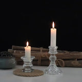 Qfdian Novelty Glass Candle Holder Nordic Decor Candlestick Romantic Candle Stand Desk Accessories Wedding Centerpieces Ornament Gifts