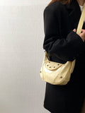 Qfdian Luxury Design Fashion Sweet Y2k Aesthetic Shoulder Bag Korean Chic Kawaii Star Handbags All Match Office Lady Crossbody Bags