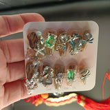Qfdian  10Pcs High Quality Handmade Press on Nails Heavy Industry Miaojiang Gu Luxury Dark and Niche Spicy Girl Art Accessori