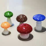 Qfdian  Mushroom Home Glass Vases Interior Decor Mini Desktop Flower Vases for Small Bouquets Room Decorations Home Tabletop Decor Gifts