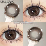 Qfdian Color Contact Lenses yearly Myopia Lenses with Diopter Enlarge Bright Cosmetic Power Lens Make Up for  Beautiful Eyes