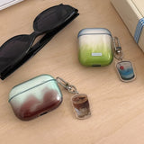 Qfdian Simple Transparent Gradient Smudging TPU Case For Apple Airpods 2 3 Earphone Coque Soft Silicone Funda For Airpods Pro 2nd Cover