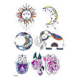Qfdian  5 Styles Snake/Flower/horse Waterproof Temporary Tattoo Sticker Body Art Fake Tatoo Men Tattoo sleeve Tatuajes  Temporales