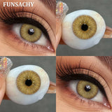 Qfdian  1 Pair Colored Contact Lenses for Eyes Green Beauty Pupils Brown Fashion Lenses High Quality Blue Eye Contacts Yearly