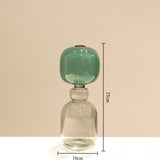 Qfdian  European Style Multicolour Glass Creative Double-layer Glass Transparent Vase Hydroponics Flower Pot Home Desk Decoration