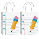 Qfdian  12 Pieces Gift Bags with Handle, Paper Treat Candy Bag Glow in The Dark Favor Bags For Glow Theme Party Decoration Supplies