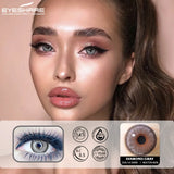 Qfdian 2pcs Natural Colored Contact Lenses For Eyes Blue Colored Contact Lens For Eyes Yearly Beautiful Makeup Contact Lenses