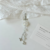 Qfdian Laser Heart rocking horse Beaded Charm Phone Pendant Crystal Wristband Keychain Bracelet Lanyard Cord