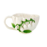 Qfdian High Appearance Bell Orchid Ceramic Mug, High-end Restaurant Coffee Mugs, Office Breakfast Milk Cups, Christmas Gift Tea Cup Set