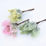 Qfdian  Artificial Plastic Water Grass Christmas Scrapbooking Flowers for Home Room Decor Wedding Party Fake Plants Gifts Box Diy Wreath