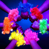 Qfdian  Gift for Her/Him 7pcs of Luminous Party Bracelets Luminous Party Supplies Fluorescent Black Bracelet Party Gifts